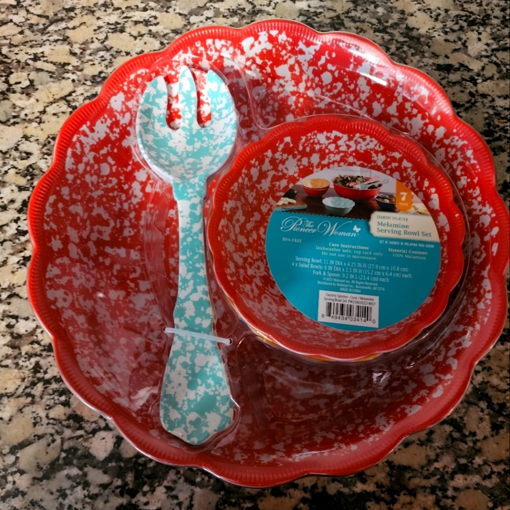 Pioneer Woman 7 Piece Salad Set